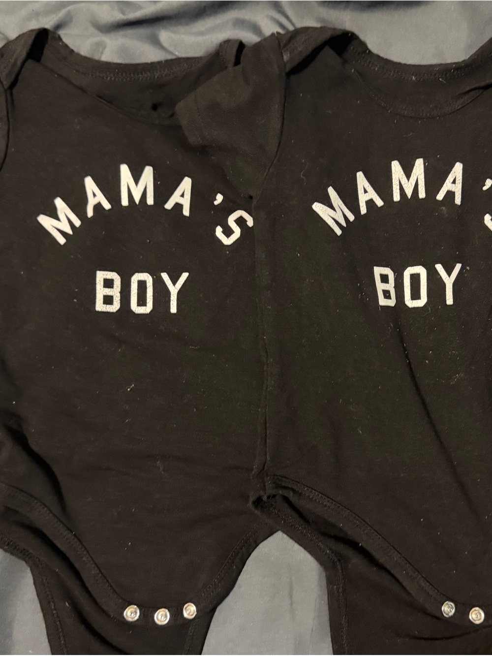 Mama's Boy Black Baby One-Piece Bodysuit